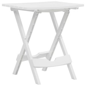 vidaXL Gartentisch Klappbar 44,5x38,5x50 cm Wei&szlig;