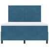 vidaXL Boxspringbett mit Matratze Dunkelblau 140 x 200 cm Samt