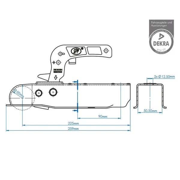 ProPlus Kugelkupplung Vierkant 50 mm 341003