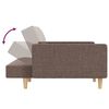 vidaXL Schlafsofa 2-Sitzer mit 2 Kissen Taupe Stoff
