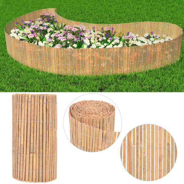 vidaXL Gartenzaun Bambus 1000&times;50 cm