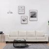 vidaXL Sofa Creme 4-Sitzer Stoff