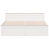 vidaXL Massivholzbett ohne Matratze mit Kopfteil Weiß 200x200 cm