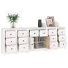 vidaXL Sideboard Wei&szlig; 230x35x80 cm Massivholz Kiefer