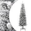 vidaXL K&uuml;nstlicher Weihnachtsbaum Schlank mit Schnee 180 cm PVC & PE