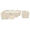 vidaXL 10-tlg. Garten-Paletten-Lounge-Set Imprägniertes Fichtenholz