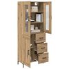 vidaXL Highboard mit Schubladen 2 pcs Artisan-Eiche Holzwerkstoff