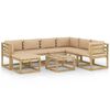 vidaXL 8-tlg. Garten-Lounge-Set mit Kissen Impr&auml;gniertes Kiefernholz