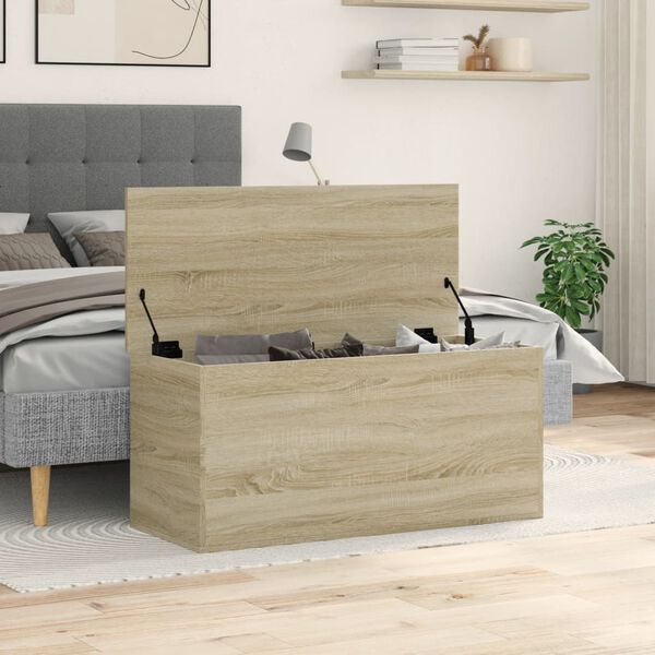 vidaXL Truhe Sonoma-Eiche 100x42x46 cm Holzwerkstoff