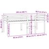 vidaXL Hochbett Wachsbraun 90x200 cm Massivholz Kiefer