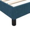 vidaXL Boxspringbett mit Matratze Dunkelblau 80x220 cm Samt