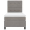 vidaXL Boxspringbett mit Matratze Taupe 100 x 200 cm Stoff