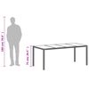 vidaXL Gartentisch mit Glasplatte Hellgrau 190x90x75 cm Poly Rattan