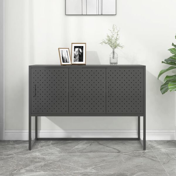 vidaXL Sideboard Anthrazit 105x35x75 cm Stahl