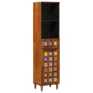 vidaXL Badezimmerschrank Walnuss 38 x 33 x 160 cm