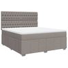 vidaXL Boxspringbett mit Matratze Taupe 180x200 cm Stoff