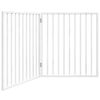 vidaXL Hundegitter Faltbar 2 Paneele Wei&szlig; 160 cm Pappelholz