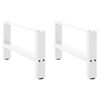 vidaXL Couchtischbeine Wei&szlig; 2 Stk. 70x(30-31) cm Stahl