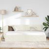 vidaXL Eckbettgestell Creme 100 x 200 cm Samt