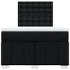 vidaXL Boxspringbett mit Matratze Schwarz 120x190 cm Stoff