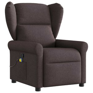 vidaXL Massagesessel Dunkelbraun Stoff