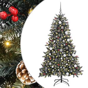 vidaXL K&uuml;nstlicher Weihnachtsbaum Gr&uuml;n 180 cm PVC, Plastik und Stahl