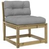 vidaXL Gartensofa mit Kissen Kiefernholz Impr&auml;gniert