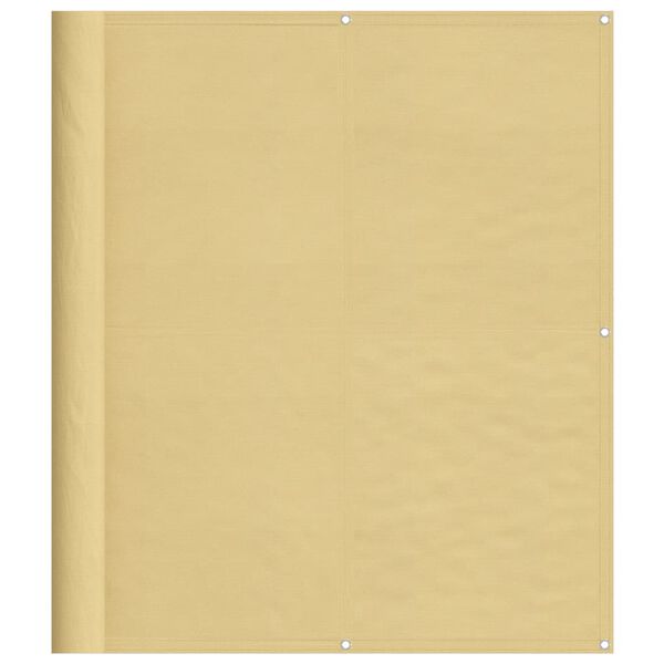 vidaXL Balkon-Sichtschutz Sandfarben 120x400 cm 100% Polyester-Oxford