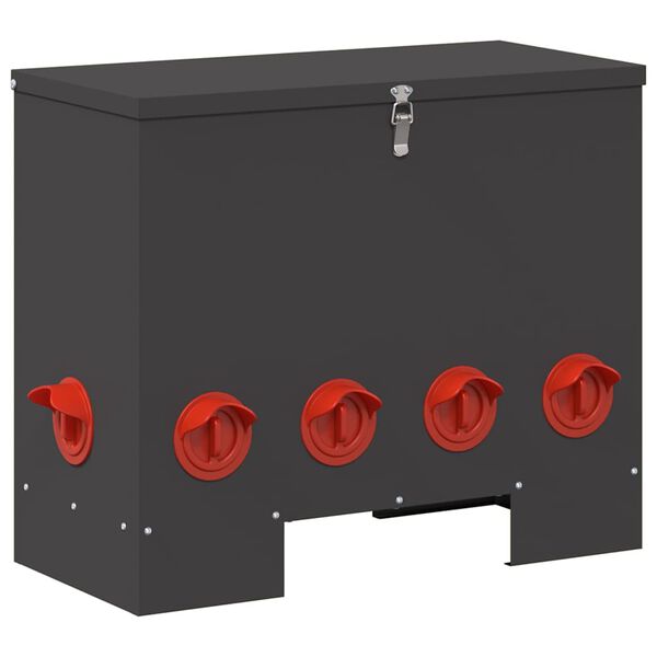 vidaXL H&uuml;hnerf&uuml;tterer 2 pcs Schwarz 60,5 x 29 x 51 cm