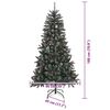 vidaXL K&uuml;nstlicher Weihnachtsbaum Gr&uuml;n 180 cm PVC, Plastik und Stahl