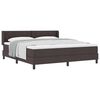 vidaXL Boxspringbett mit Matratze Dunkelbraun 180 x 200 cm