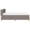 vidaXL Boxspringbett mit Matratze Taupe 140 x 190 cm Stoff