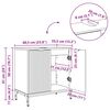 vidaXL Badezimmer Waschbecken Schrank Räuchereiche 60,5 x 33,5 x 61 cm