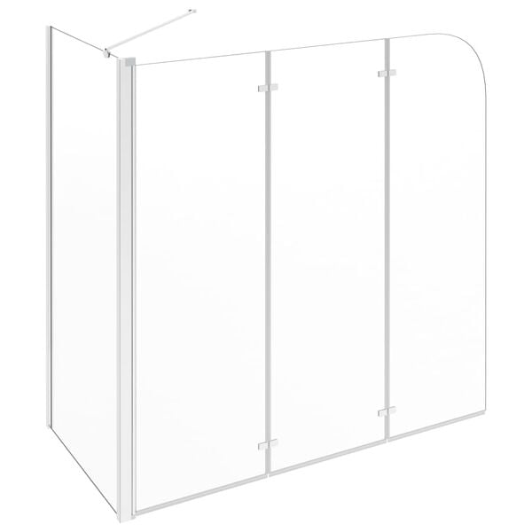 vidaXL Duschabtrennung 120x69x130 cm Hartglas Transparent