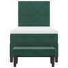 vidaXL Boxspringbett mit Matratze Dunkelgr&uuml;n 90 x 190 cm Samt