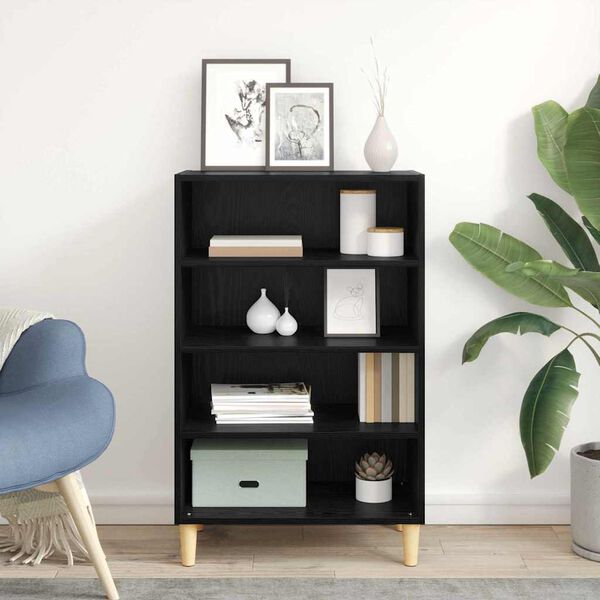 vidaXL Sideboard Schwarz Eichen-Optik 57 x 35 x 89,5 cm Holzwerkstoff