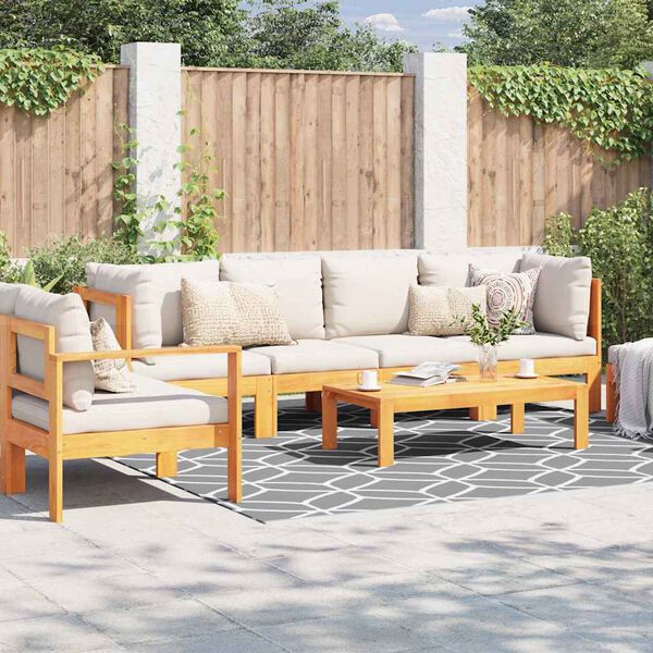 vidaXL Outdoor-Teppich Geometrisch ARAKIL Grau und Weiß 300 x 300 cm