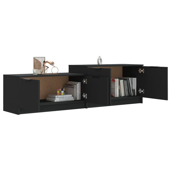 vidaXL TV-Schrank Schwarz 158,5x36x45 cm Holzwerkstoff