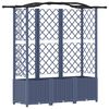 vidaXL Hochbeet mit Rankgitter und Dach Grau 163 x 40 x 141 cm PP