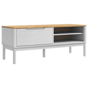 vidaXL Flurbank FLORO Wei&szlig; 115 x 40 x 45 cm Massivholz Kiefer