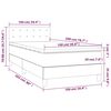 vidaXL Boxspringbett mit Matratze Dunkelblau 100x200 cm Samt