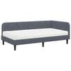 vidaXL Eckbettgestell mit Matratze Dunkelgrau 90 x 200 cm Samt