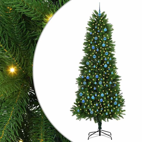 vidaXL Weihnachtsbaum mit 300 LEDs mit St&auml;nder Gr&uuml;n 240 cm PE