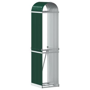 vidaXL Kaminholzunterstand Gr&uuml;n 40x45x170 cm Verzinkter Stahl