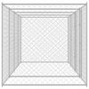 vidaXL Hundek&auml;fig Silber 800 x 200 x 200 cm Verzinkter Stahl
