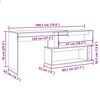 vidaXL Eckschreibtisch Altholz-Optik 200,5x50x76 cm Holzwerkstoff