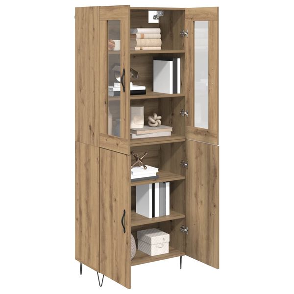 vidaXL Highboard Artisan-Eiche 69,5 x 34 x 180 cm Holzwerkstoff