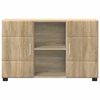 vidaXL Sideboard Sonoma-Eiche 88,5 x 30,5 x 55,5 cm Holzwerkstoff