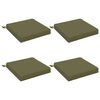 vidaXL Sitzkissen SOEST 4 stk. 100 % Polyester Olivgr&uuml;n 40 x 40 x 7 cm