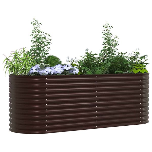 vidaXL Garten-Hochbeet Braun 240 x 80 x 81 cm Stahl